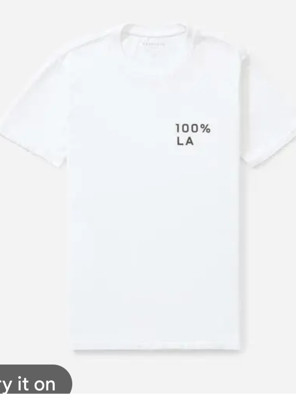 Everlane White '100% LA' Short Sleeve Graphic Tee